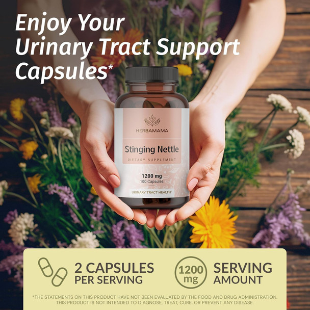 Herbamama Stinging Nettle Capsules - 1200Mg Stinging Nettle Root Extract For Urinary Tract Support - Vegan Non-Gmo Urtica Dioica Supplement Herbamama Stinging Nettle Capsules - 1200Mg Stinging Nettle Root Extract For Urinary Tract Support - Vegan Non-Gmo Urtica Dioica Supplement