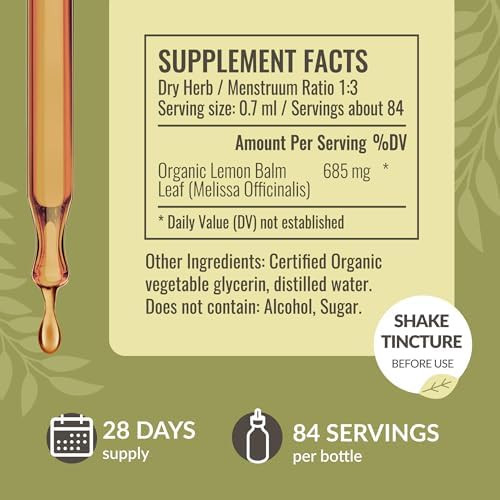 Herbamama Lemon Balm And Black Elderberry Kit - Bundle Of Lemon Balm Extract 2 Fl Oz & Black Elderberry Drops 2 Fl Oz - Vegan Non-Gmo Alcohol & Sugar- - 2 Pack