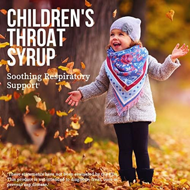 Honey Gardens Kids Cherry & Honey Soothing Throat Syrup Herbal Infused Raw Honey Syrup Apitherapy Formula Includes Extracts Of Umckaloabo Black Cherry Marshmallow 24 Servings 4 Fl. Oz.