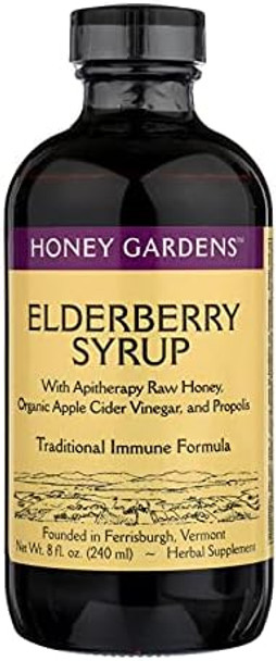 Honey Gardens Traditional Formula Elderberry & Honey Immune Syrup Honey Gardens 8 Oz Liquid