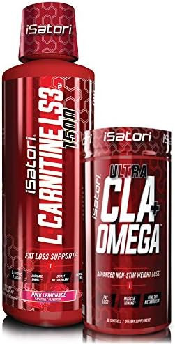 Isatori L-Carnitine Ls3 Pink Lemonade 1500Mg (32 Servings) & Isatori Ultra Cla (90 Softgels)