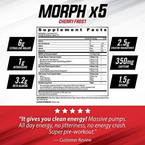 Isatori Morph Xtreme Intense Pre Workout - Bombsicle (20 Servings) Classic Blender Bottle (Clear Bottle With Red Top)