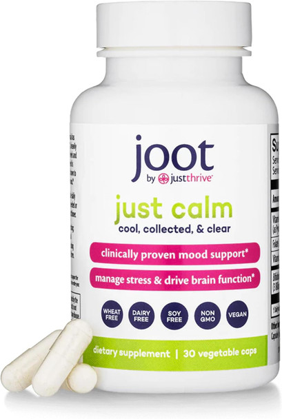 Just Thrive - Just Calm - Cortisol Manager - Calming Memory And Mood Support Supplement - Vegan 90 Calm Capsules