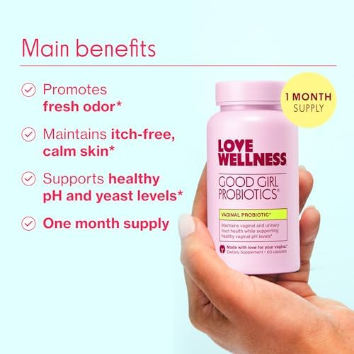 Love Wellness Good Girl Probiotics  Women’S Vaginal Health & Ph Balance Supplement  Probiotic For Urinary Tract Yeast Odor & Immune Support  Gluten-  30-Day Supply