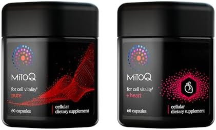 Mitoq Ultimate Antioxidant Bundle: Mitochondria-Targeted And Heart Health Antioxidant Supplements  Supports Cellular Longevity Cardiovascular Health Energy And Healthy Aging (2 X 60 Capsules)