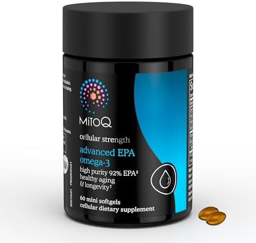 Mitoq Advanced Epa Omega-3 – High-Purity 800Mg Epa Fish Oil Supplement  With Vitamin K2 D3 E  Cardiovascular Brain Cellular Support  No Fishy Aftertaste  60 Softgels