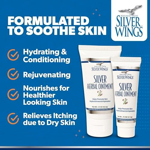 Natural Path Silver Wings 250Ppm Silver Herbal Ointment - Nourishing And Moisturizing Skin Care 0.75Oz