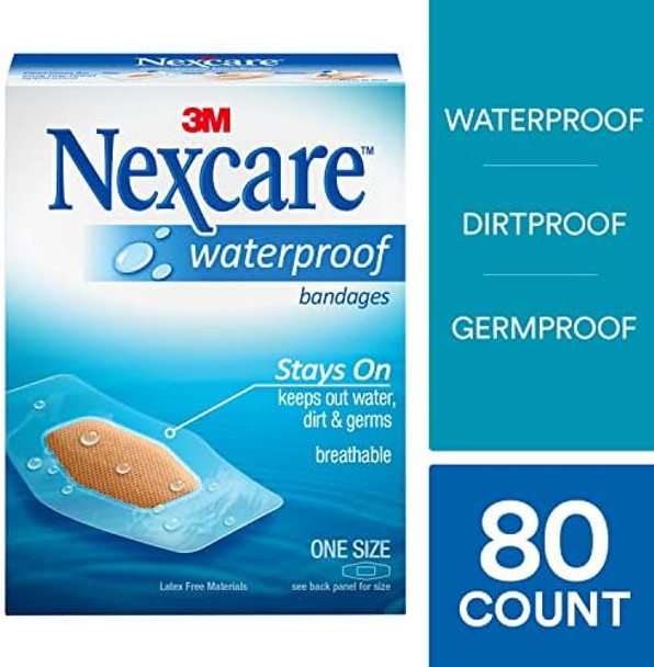 Nexcare Waterproof Clear Bandages Germproof 20 Count Packages (Pack Of 4)