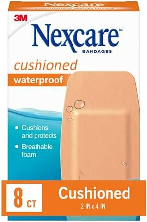 Nexcare Waterproof Cushioned Bandages Knee & Elbow 2 X 4 In 8 Count