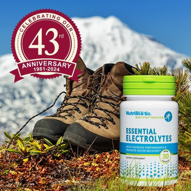 Nutribiotic Essential Electrolytes 30 Ct Capsules - Great Travel Size Bottle- Support Increased Performance & Faster Recovery - Pharmaceutical Grade Vitamin C With Electrolytes For Rehydration Nutribiotic Essential Electrolytes 30 Ct Capsules - Great Travel Size Bottle- Support Increased Performance & Faster Recovery - Pharmaceutical Grade Vitamin C With Electrolytes For Rehydration