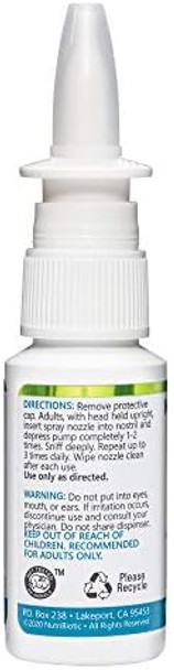 Nutribiotic Nasal Spray Plus 1 Fl Oz  Nasal Lubricant Plus Gse Xylitol & Botanical Extracts  Moisturize & Help Flush Irritants From Nasal Passages  Measured Dose Pump  Drug- & Non-Medicated