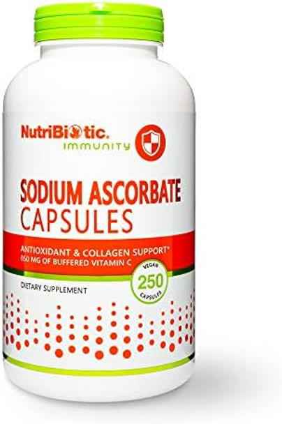 Nutribiotic - Sodium Ascorbate Buffered Vitamin C Capsules 250 Ct  Vegan Non-Acidic & Easier On Digestion Than Ascorbic Acid  Essential Immune Support & Antioxidant Supplement  Gluten & Gmo Nutribiotic - Sodium Ascorbate Buffered Vitamin C Capsules 250 Ct  Vegan Non-Acidic & Easier On Digestion Than Ascorbic Acid  Essential Immune Support & Antioxidant Supplement  Gluten & Gmo