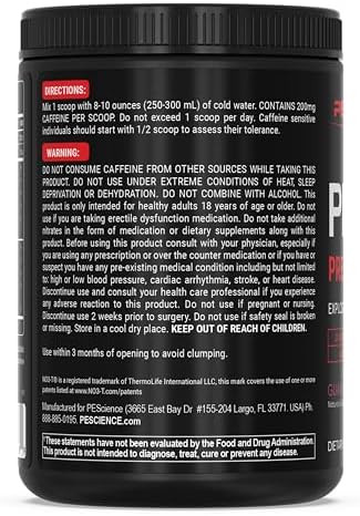 Pescience Prolific-1 Pre Workout Powder For Men & Women With L-Citrulline Nitric Oxide Booster Energy Powder & Nootropic For Focus Preworkout Without Beta Alanine – 25 Scoops Guava Pineapple Punch