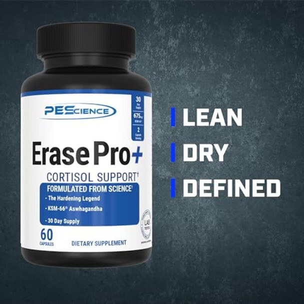 Pescience Erase Pro + Natural Testosterone Booster For Men Cortisol Blocker With Ksm 66 Aswhagandha And Estrogen Blocker Pct Supplement 30 Day Cycle