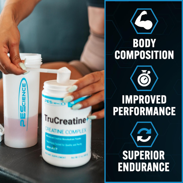Pescience Trucreatine+ Creatine Monohydrate Powder Plus Epicatechin Micronized Creapure Creatine For Women & Men Supports Muscle Growth Strength & Recovery Cognition 30 Servings Unflavored