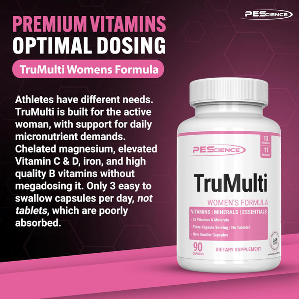 Pescience Trumulti Multivitamin For Men Daily Formula With Premium Vitamin C D Zinc Chromium Picolinate Supplement For Immune Support Chelated Minerals 90 Easy To Swallow Capsules