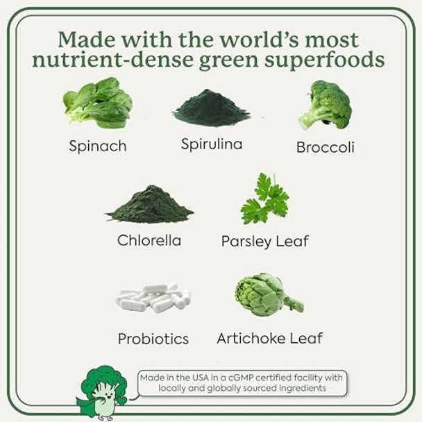 Plant People Wondergreens Kids Super Veggie Gummies – Sugar- Allergen- Multivitamin For Picky Eaters With Probiotics – Tummy & Immune Support – Green Apple Flavor (30 Count)