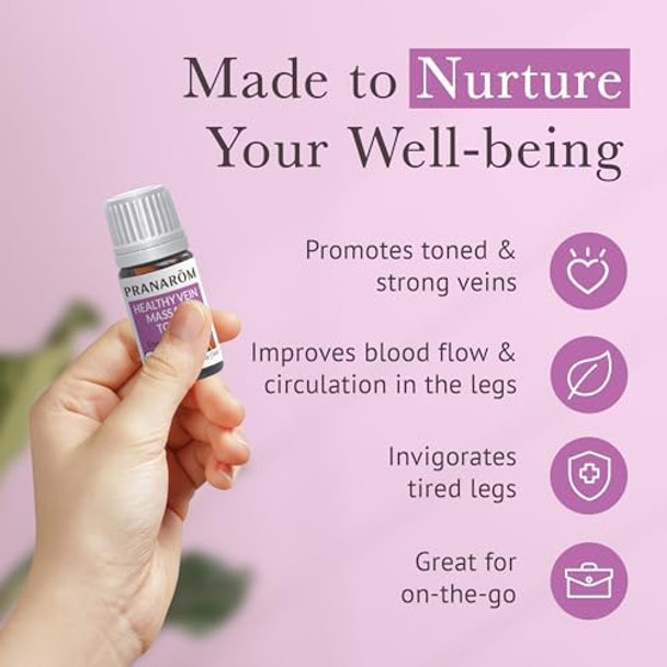 Pranarom - Healthy Vein Massage Tonic Wellness Blend - 5Ml
