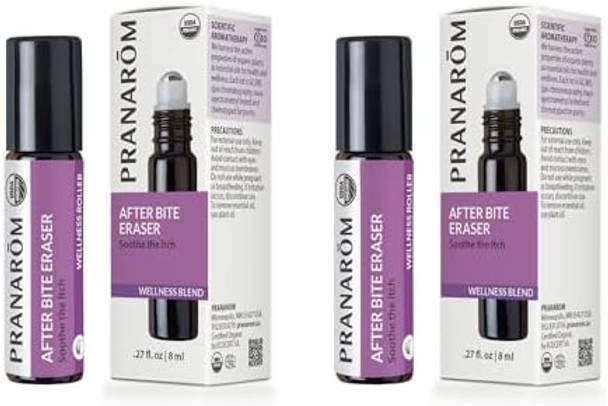 Pranarom - Bug Bite Eraser Roller Wellness Blend - 8Ml - Essential Oil Wellness Blend - Outdoor Adventures Fast-Acting Organic Easy Application - Camping Perfect For Outdoors (16Ml 2-Pack) Pranarom - Bug Bite Eraser Roller Wellness Blend - 8Ml - Essential Oil Wellness Blend - Outdoor Adventures Fast-Acting Organic Easy Application - Camping Perfect For Outdoors (16Ml 2-Pack)