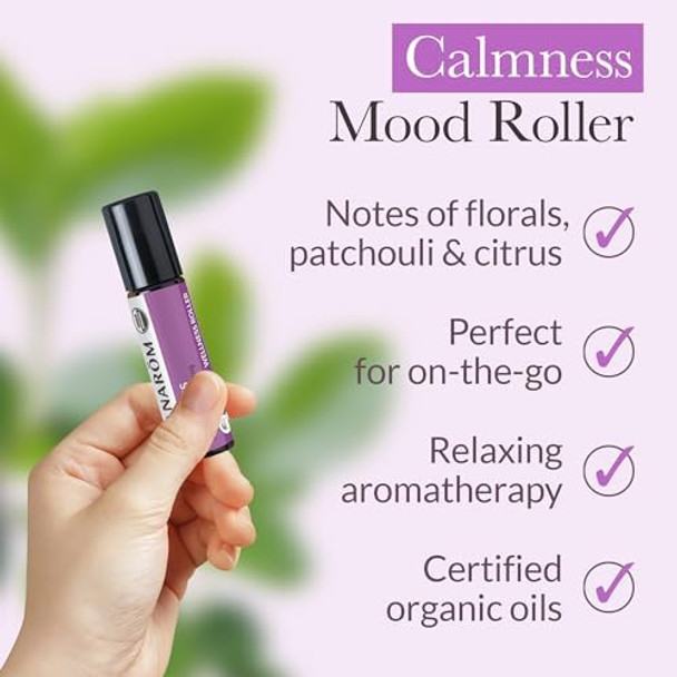 Pranarom - Calmness Mood Roller Wellness Blend 8Ml - Aromatherapy For Relaxation -  Organic Ingredients - Convenient Roller Application - Cruelty- And Pure
