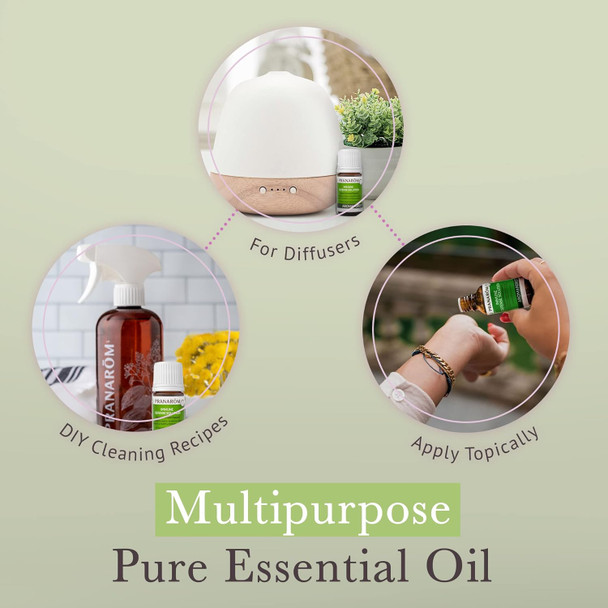 Pranarom - Aromaforce Immune Defense Solution - Eucalyptus Rosemary Peppermint Corriander And Clove Bud - 100% Pure Essential Oil Blend  Usda And Ecocert  Organic (30Ml)