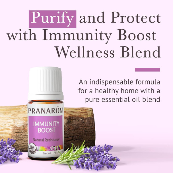 Pranarom - Immunity Boost Essential Oil Blend (5Ml) - Lavender Eucalyptus And Tea Tree - 100% Pure Essential Oil For Diffusing And Wellness  Usda And Ecocert  Organic Pranarom - Immunity Boost Essential Oil Blend (5Ml) - Lavender Eucalyptus And Tea Tree - 100% Pure Essential Oil For Diffusing And Wellness  Usda And Ecocert  Organic