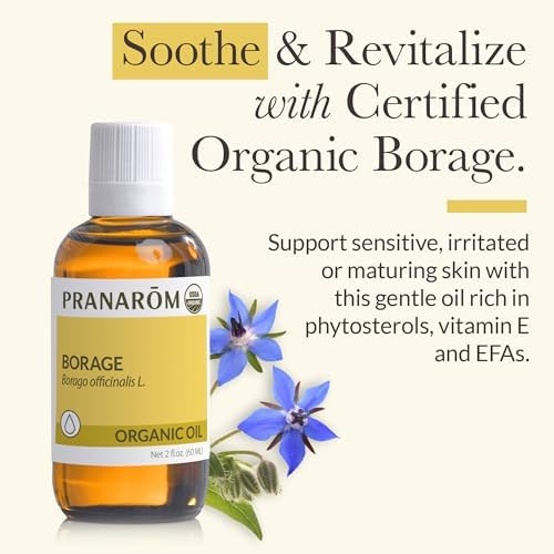 Pranarom - Borage Virgin Plant Oil 60Ml - Enhancing Relaxation - Promotes Skin Elasticity - Rich In Omega 6 And Vitamins A E  Organic Cold-Pressed And Cruelty-