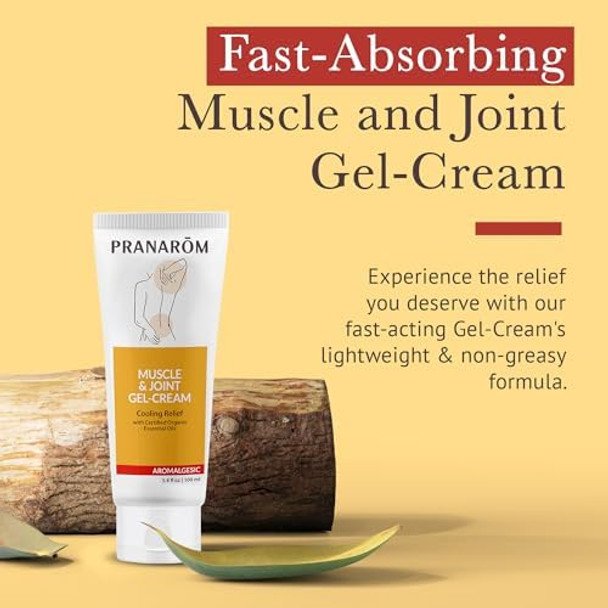 Pranarom - Aromalgesic Muscle & Joint Gel-Cream 100Ml - Relaxing With Body Massage Oil - Fast-Absorbing Non-Greasy - Organic