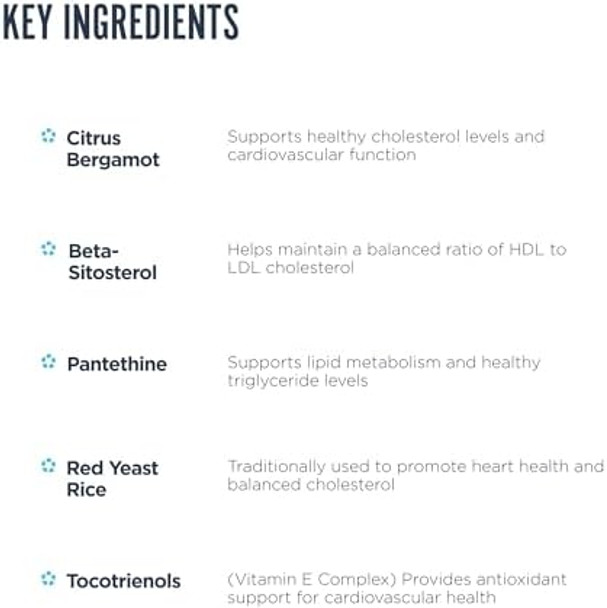 Revive Md Lipid Support Formula - Supplement Helps Maintain Healthy Cholesterol Levels Endothelial Health & Triglyceride Levels - Beta Sitosterol Citrus Bergamot & Pantethine
