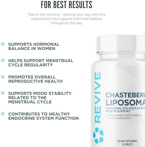 Revive Md Chasteberry Supplement For Women - Chaste-Berry Liposomal (Vitex Agnus-Castus) - Supports Women'S Health Hormone Balance & Fertility - 30 Tablets