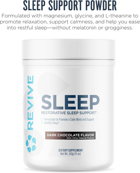 Revive Md Sleep Support Supplement For Adults Honey Lemon - Sleep Supplements With Magnesium (Glycinate) Inositol Glycine & L-Theanine - Promotes Relaxation & Sleep Health