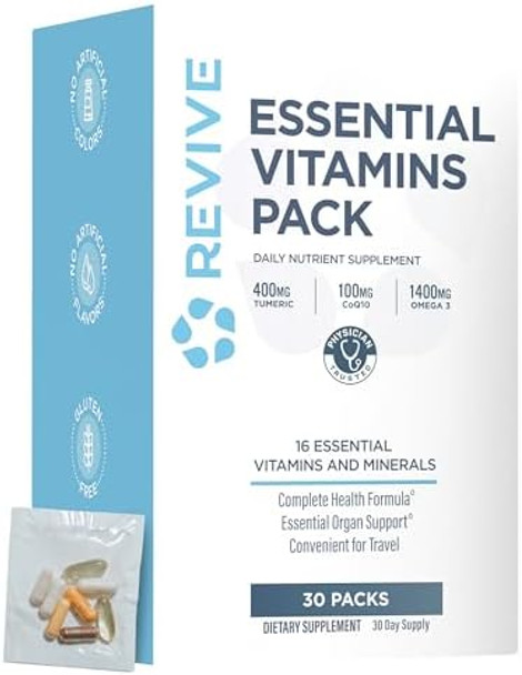 Revive Md Essential Vitamin Packs For Women & Men Vitamins Pack Daily Nutrient Supplement - Travel-Friendly Multivitamin Packets With Arjuna & Turmeric Extract Support Heart Joint & Organ Health Revive Md Essential Vitamin Packs For Women & Men Vitamins Pack Daily Nutrient Supplement - Travel-Friendly Multivitamin Packets With Arjuna & Turmeric Extract Support Heart Joint & Organ Health