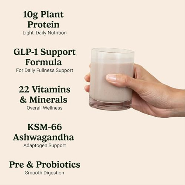 Vitahustle One Superfood Lean Protein – All-In-One Nutrition Shake With Glp-1 Support 10G Plant Protein Ashwagandha Multivitamins & Postbiotics – French Vanilla 15 Servings