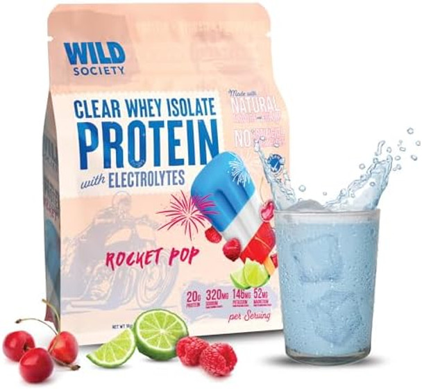 Wild Society Clear Isolate + Energy Drink Super Combo - Rocket Pop Clear Whey + Blue Razz Energy Drink