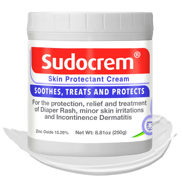 Sudocrem Diaper Rash Cream for Baby's Skin Triple Action Diaper Rash Paste that Soothes Treats and Protects 15.29% Zinc Oxide Cream - 8.8oz (250g) Sudocrem Diaper Rash Cream for Baby's Skin Triple Action Diaper Rash Paste that Soothes Treats and Protects 15.29% Zinc Oxide Cream - 8.8oz (250g)