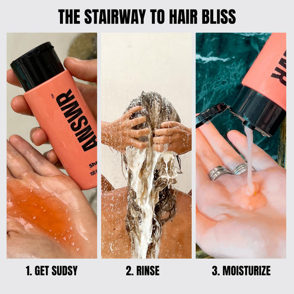 ANSWR Thickening Shampoo for All Hair Types | 100 ML of Natural Hair burst-Infused Formula | Hair Growth and Volume Boost | Best Shampoo for Men and Women | Anti-Hair Loss Solution (100 ml)