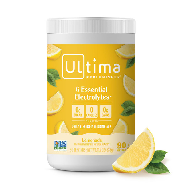 Ultima Replenisher Electrolyte Powder Lemonade 90 Servings Ultima Replenisher Electrolyte Powder Lemonade 90 Servings