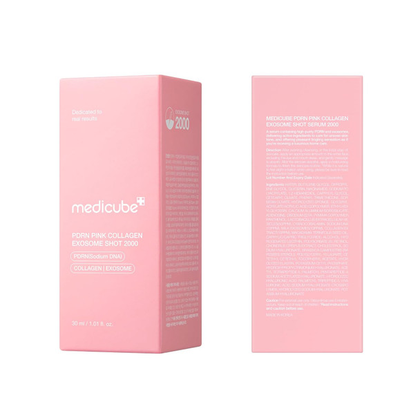 Medicube PDRN Pink Exosome Shot Serum, 2000 Needles, Korean Cosmetics