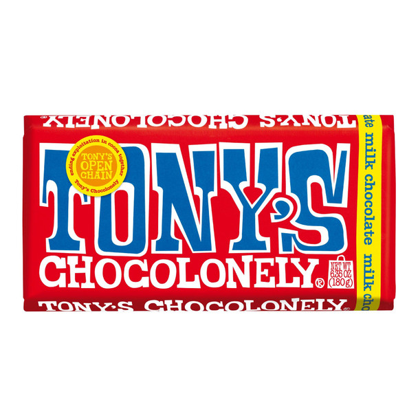 Tony’s Chocolonely Belgian Milk Chocolate Candy Bar, Pure Chocolate Bar for Snacks, Party Favors, Gifts, or Gift Basket, 32% Cacao, Made From Quality Fairtrade Cocoa, 6.35 Oz
