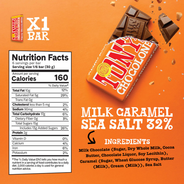 Tony’s Chocolonely Super Duper Milk Chocolate Halloween Candy Bar Bundle Milk & White Chocolate With Sea Salt Caramel Pretzel Toffee Almond Hazelnut Quality Fairtrade Cocoa 6 Bars 6.35 Oz Each