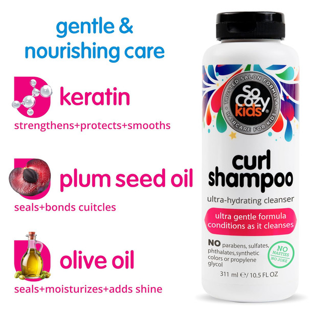 SoCozy Boing Curl Shampoo Sweet-Crème, No Frizz or Fuss, Curls Done Right, 10.5 fl. oz..