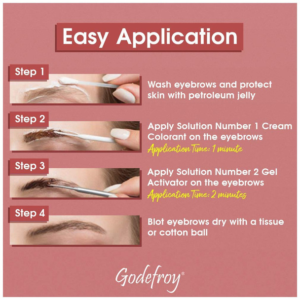 Godefroy Instant Eyebrow Tint Botanicals 3 Applications Included Dark Brown