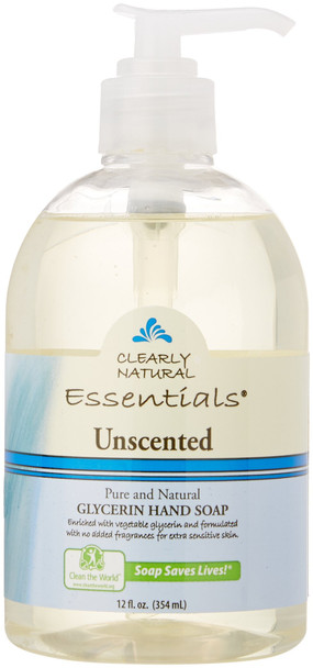 CLEARLY NATURAL Hand Soap Liquid Glycol Unscented 12 Ounce