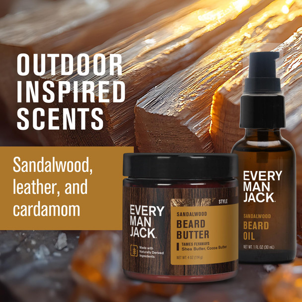 Every Man Jack Beard Oil & Beard Butter Bundle - Sandalwood