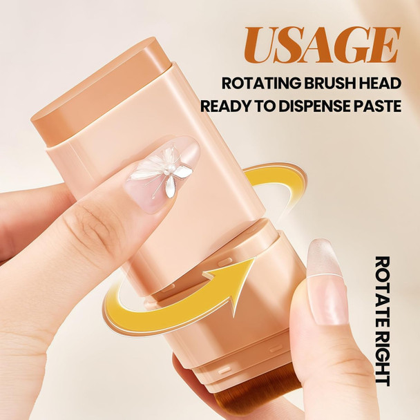 TVLV Matte Concealer Foundation Cream, 9 Shades, Thin Comfortable Coverage with Brush, 0.53 oz, Protective Makeup Lock Color (06#, 15g)