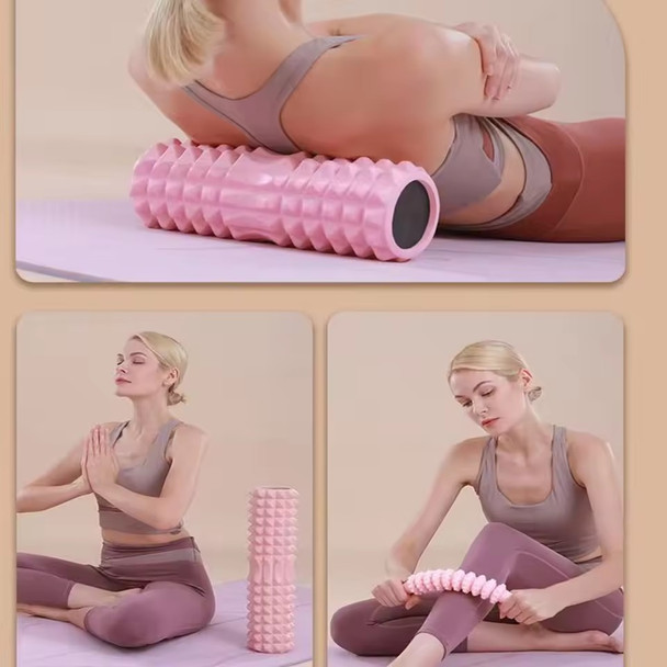 Foam Rollers for Muscle Massage 30CM  HIGH-Density Back Foam Roller for Back Pain Relief and  Muscle Recovery in Legs & Arms (30X8CM-PINK)