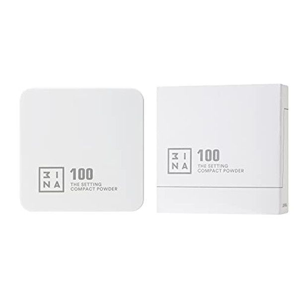 3Ina Makeup - Vegan - Cruelty - The Setting Compact Powder 100 - White - Fixes And Sets Makeup - Mineral Powder - Long Lasting - Mattifying Effect - Absorbs Extra Oilness - Natural Finish