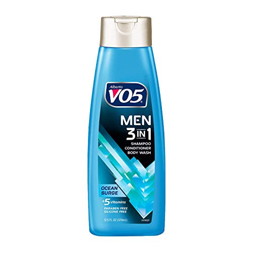 Vo5 Mens 3-In-1 Shampoo Conditioner And Body Wash - 12.5 Oz - Ocean Surge - 5 Essential Vitamins To Help Nourish And Hydrate Your Hair And Skin- Vitamin A H C B5 And B3