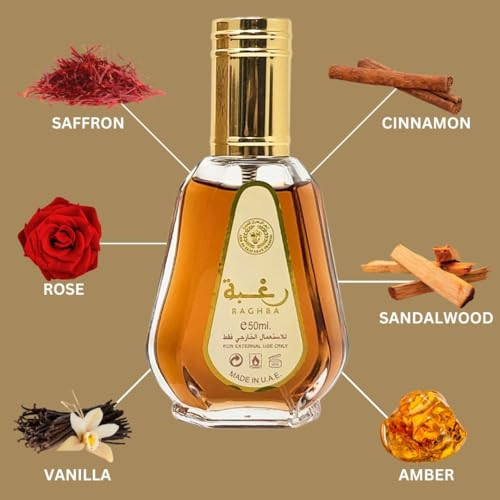 Ard Al Zaafaran Raghba Eau De Parfum Spray 50Ml (1.7 Oz) Deep Sophisticated Blend Of Oud Spices & Floral Warmth With Luxurious Vanilla & Musk Finish