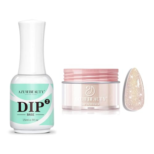 Azurebeauty Dip Powder Base Coat Nude Nail Dip Powder Colors 28G/1Oz Dipping Powder